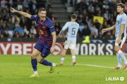 Lewandowski borong tiga gol, Barcelona terus tempel Real Madrid di klasemen