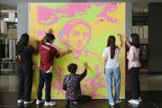 BEM Ubaya Bikin Mozaik Kartini yang Terbuat dari Sticky Notes