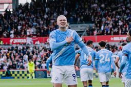 Haaland jadi penentu kemenangan tipis City atas Brentford 1-0