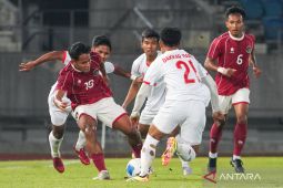 Timnas Indonesia imbang 1-1 kontra Myanmar pada babak pertama