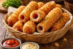 Resep dan cara membuat sosis kopong krispi, camilan renyah yang mudah dibuat