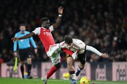 Saka Rayakan Laga ke-300 dengan Gol Kemenangan Arsenal