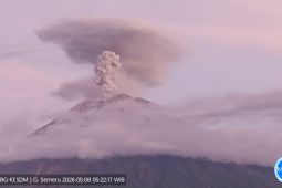 Gunung Semeru Erupsi Lima Kali Pagi Ini, Tinggi Letusan Capai 1,2 Km