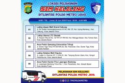 Ditlantas Polda Metro Buka Lima Lokasi SIM Keliling di Jakarta Jumat Ini