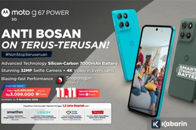 Moto G67 Power hadir di Indonesia dengan desain keren dan baterai 7000 mAh