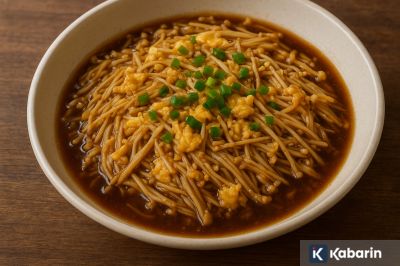 Resep tumis enoki telur saus tiram yang praktis dan bikin nagih untuk bekal