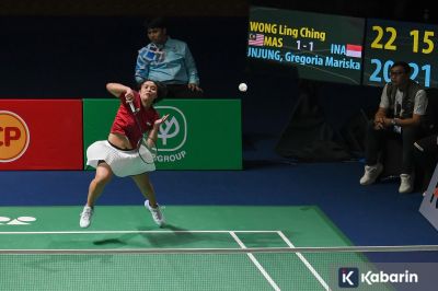 Gregoria tumbang, Indonesia harus kejar ketertinggalan dari Thailand
