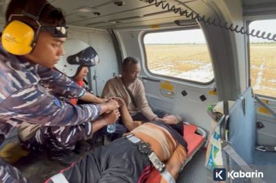 Korban banjir Aceh yang mengidap stroke dievakuasi dengan helikopter