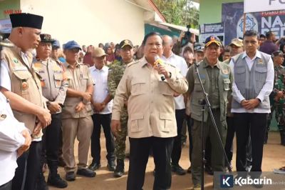 Prabowo pastikan hunian sementara pengungsi agam selesai dalam sebulan