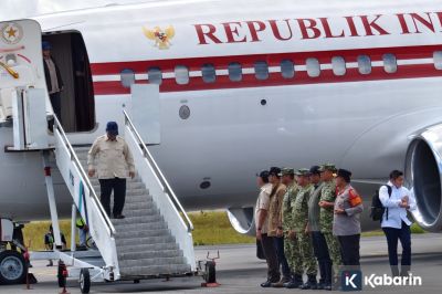 Presiden Prabowo Tinjau Pembangunan Jembatan Bailey di Tapanuli Selatan