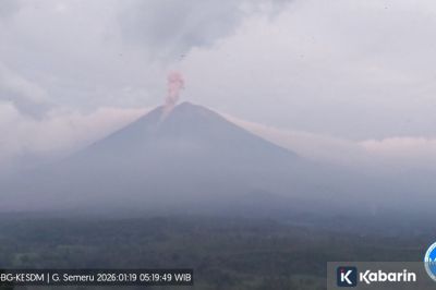 Hari Ini Semeru Sudah Enam Kali Erupsi, Tinggi Letusan hingga 1 Km