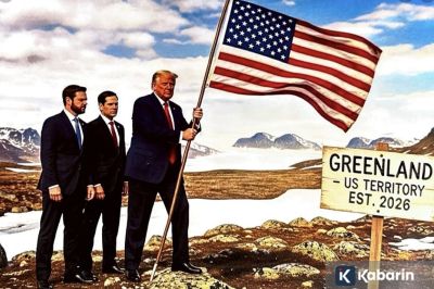 Donald Trump Posting Gambar Dirinya dengan Bendera AS di Greenland
