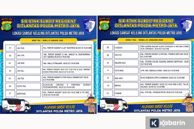 14 Lokasi Layanan Samsat Keliling di Jadetabek Hari Rabu Ini