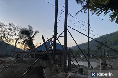 Akses Putus Akibat Banjir, Jembatan Gantung Gayo Lues Hampir Selesai