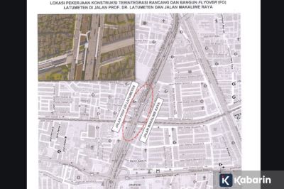 Ada Pembangunan Flyover Latumenten, Ini Rute Alternatifnya