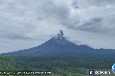 Gunung Semeru Erupsi Lagi, Kali Ini Tinggi Letusan Sekitar 800 Meter