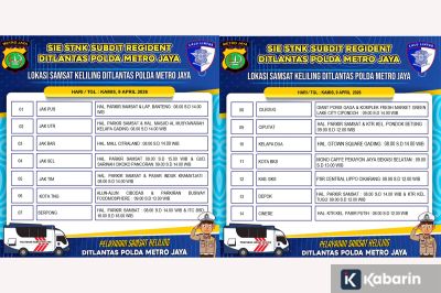 14 Lokasi Samsat Keliling di Jadetabek Hari Jumat Ini