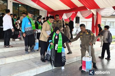 Pemkab Bogor Lepas Keberangkatan 445 Calon Haji dari Cibinong