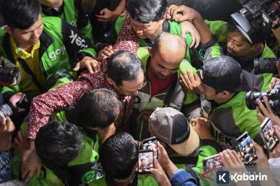 Nadiem Terharu, Sopir Ojol Hadir Beri Dukungan Jelang Sidang Pleidoi
