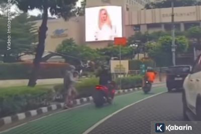 Polisi Buru Jambret HP WNA Italia di Bundaran HI