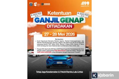 Ganjil Genap di Jakarta Libur Selama Idul Adha 2026