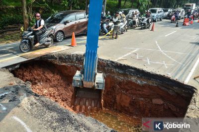 Perbaikan Jalan Amblas di Lenteng Agung Dipastikan Tidak Ditutup Total