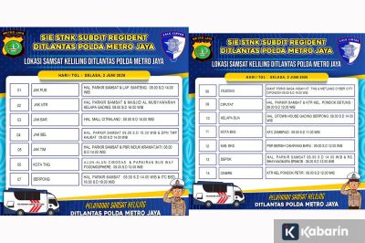 Samsat Keliling Jadetabek Hadir di 14 Lokasi, Ini Daftar Gerainya