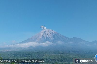 Gunung Semeru Erupsi 7 Kali dalam 8 Jam, Kolom Abu Capai 700 Meter