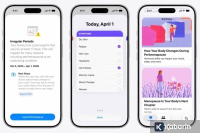 Apple Tambahkan Fitur Pelacakan Perimenopause dan Menopause di Aplikasi Health