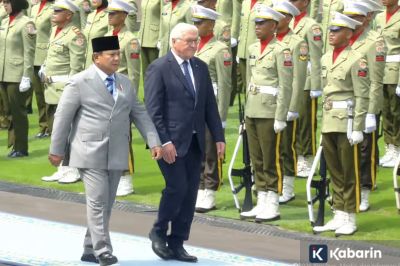 Prabowo Sambut Presiden Jerman dengan Upacara Kenegaraan