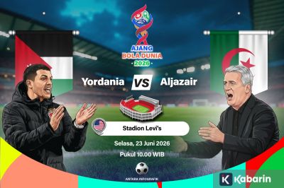 Aljazair Tekuk Yordania 2-1 di Piala Dunia 2026, Raih Kemenangan Perdana