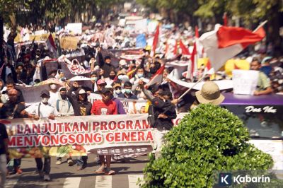 Ribuan Mitra SPPG di Trenggalek Gelar Aksi Damai Dukung MBG