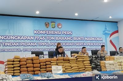 17,45 Ton Narkoba Disita Polda Metro Jaya pada Periode Januari-Juni 2026
