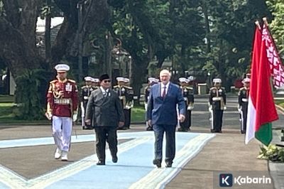 Presiden Prabowo Sambut Presiden Belarus di Istana Merdeka