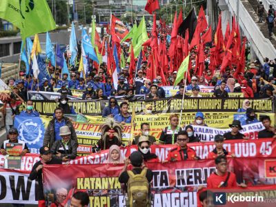 1.464 personel gabungan diterjunkan kawal aksi buruh di depan gedung DPR RI