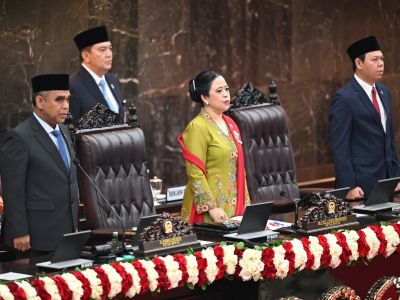 Puan kenakan batik tulis Pekalongan saat sambut Prabowo-Gibran