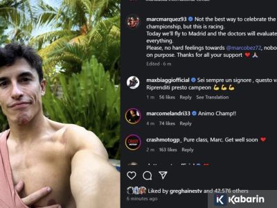 Marquez minta fans tetap tenang dan tak salahkan Bezzecchi usai insiden di Mandalika