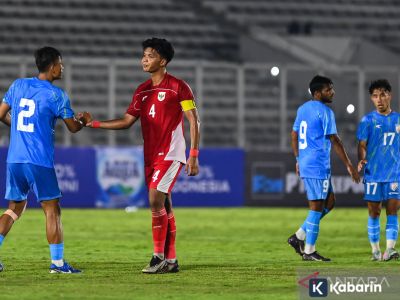 Timnas Indonesia U-23 takluk 1-2 dari India di laga uji coba pertama