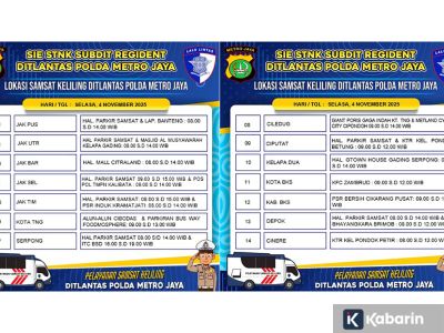 Daftar lokasi Samsat Keliling di Jadetabek hari Selasa ini