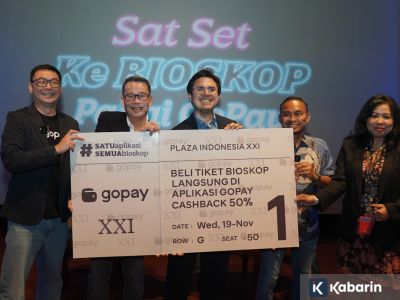 Sekarang beli tiket bioskop bisa langsung lewat aplikasi GoPay