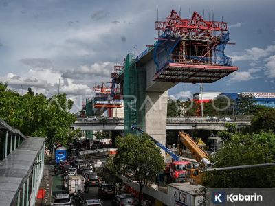 Proyek pembangunan LRT Jakarta Fase 1B sudah capai 80,57 persen