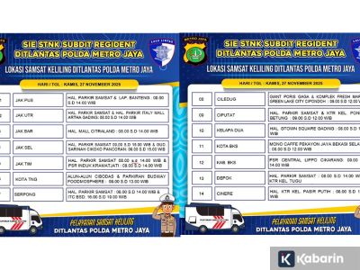14 lokasi Samsat Keliling  di wilayah Jadetabek hari Kamis ini