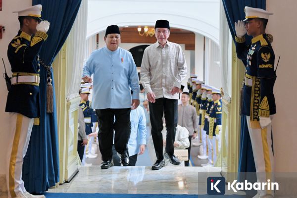 Prabowo Halalbihalal dengan Jokowi di Istana Merdeka saat Idulfitri