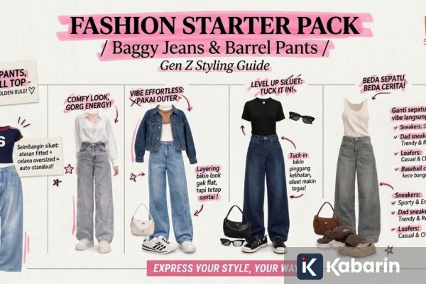 Tren Baggy dan Barel Jeans Meningkat, Begini Cara Padu Padannya 