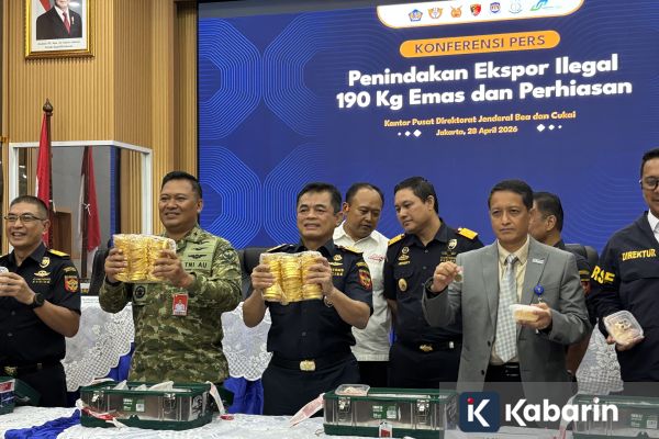 Bea Cukai Gagalkan Penyelundupan 190 Kg Emas, Potensi Kerugian Negara Rp41 Miliar Dicegah