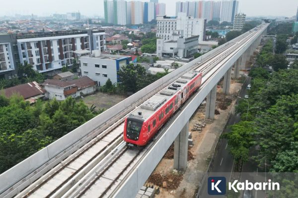 LRT Jakarta Fase 1B Masuki Tahap Uji Coba Jalur Velodrome–Manggarai