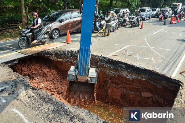 Perbaikan Jalan Amblas di Lenteng Agung Dipastikan Tidak Ditutup Total