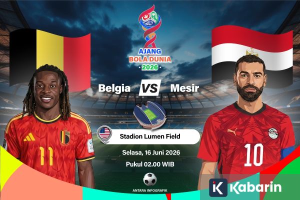 Belgia vs Mesir Jadi Laga Panas Pembuka Grup G Piala Dunia 2026
