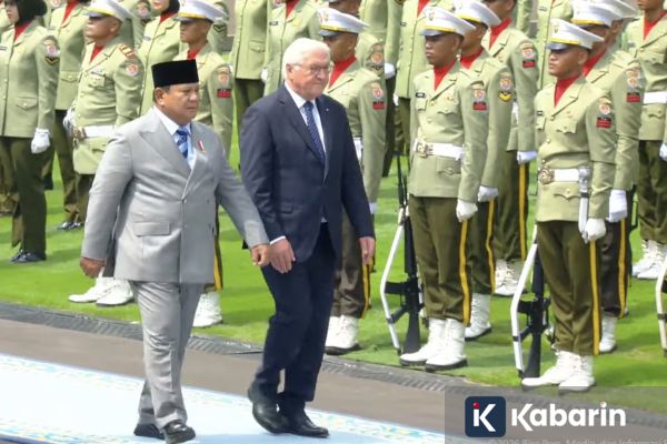 Prabowo Sambut Presiden Jerman dengan Upacara Kenegaraan