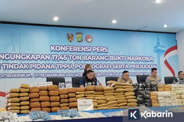 17,45 Ton Narkoba Disita Polda Metro Jaya pada Periode Januari-Juni 2026